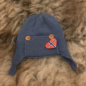 Hand-knitted Merino Wool Button Hat